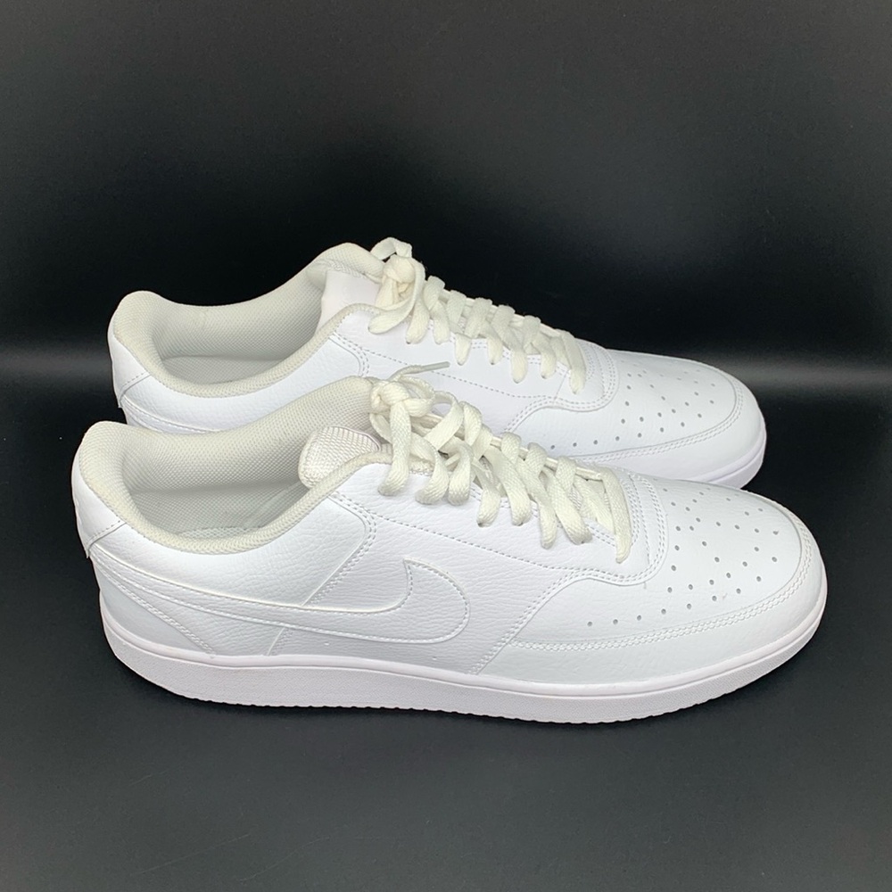 Nike Court Vision Low Triple White‎ Shoes CD5463-100 Men's Sz 14